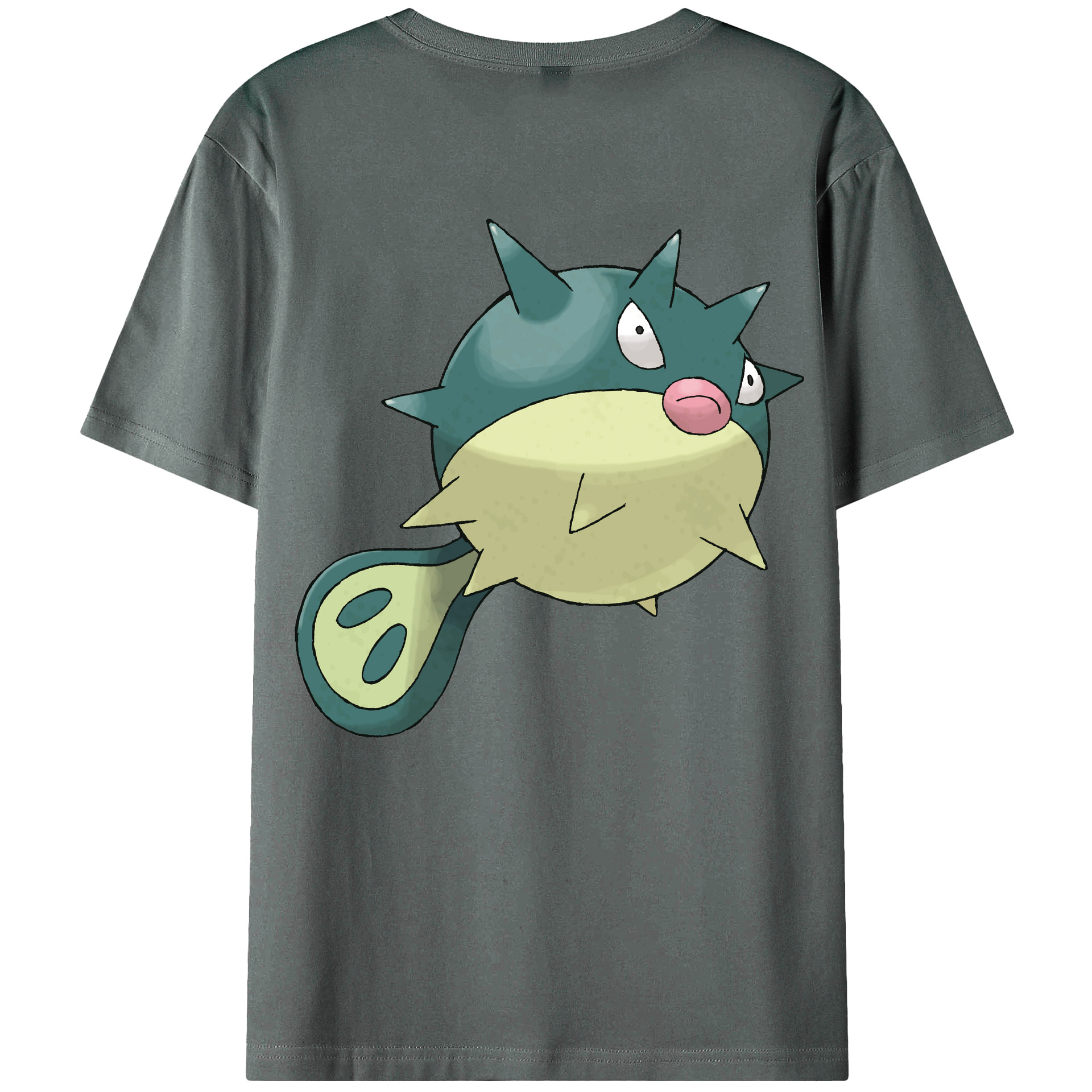 （画像用） ポケットモンスター Pokémon 綿100％ メンズ半袖Tシャツ（バックプリント） 通気性